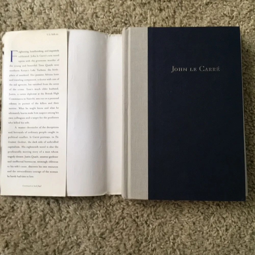 JOHN LE CARRE THE CONSTANT GARDENER HARDCOVER BOOK Thriller Mystery